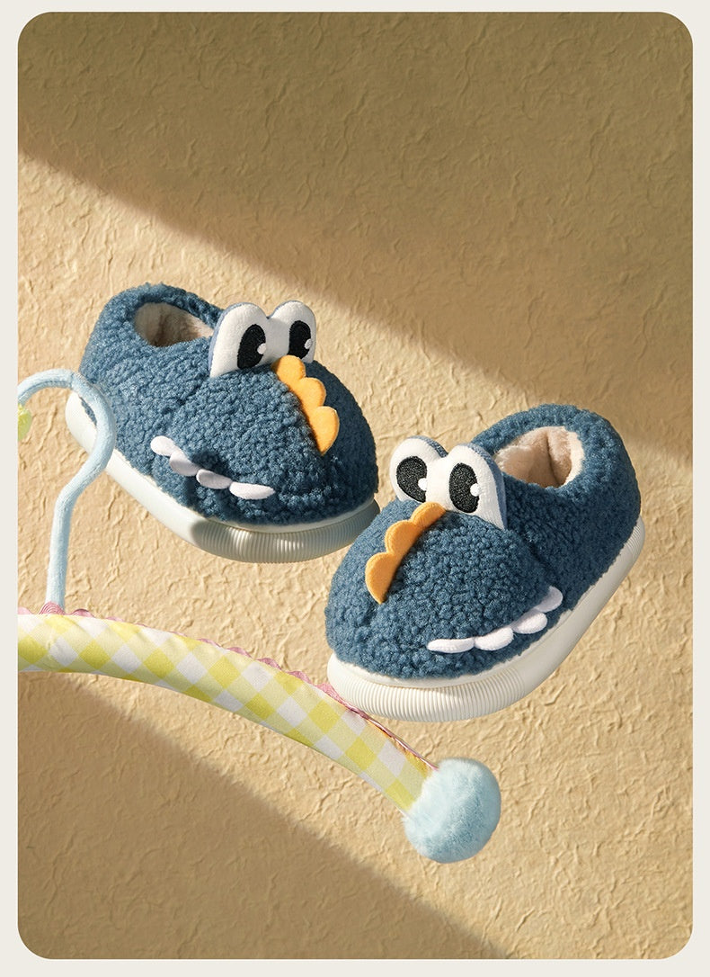 Indoor And Outdoor Home-use Cotton Slippers With A Heel For Children 4