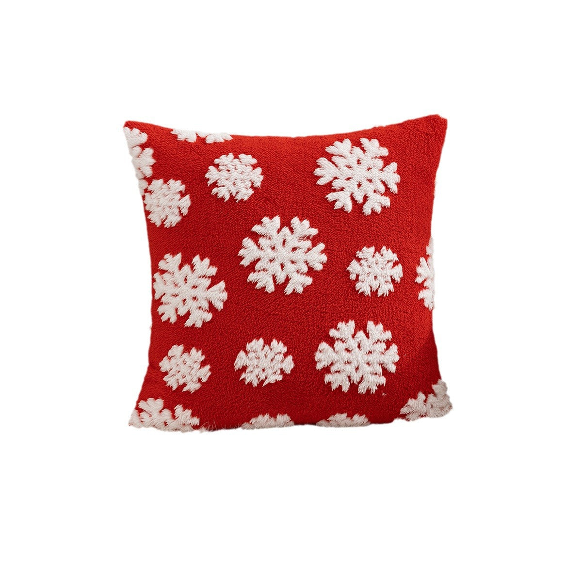 Christmas Pillow Cover (Excluding Pillow Core) Snowflake Velvet Jacquard Christmas Tree Elk Festival Decoration 4