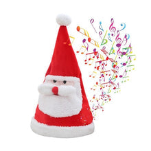 Soft Kawaii plush toy electric light-emitting movable Christmas Hat Plush Toy hat as a Christmas gift for children 1