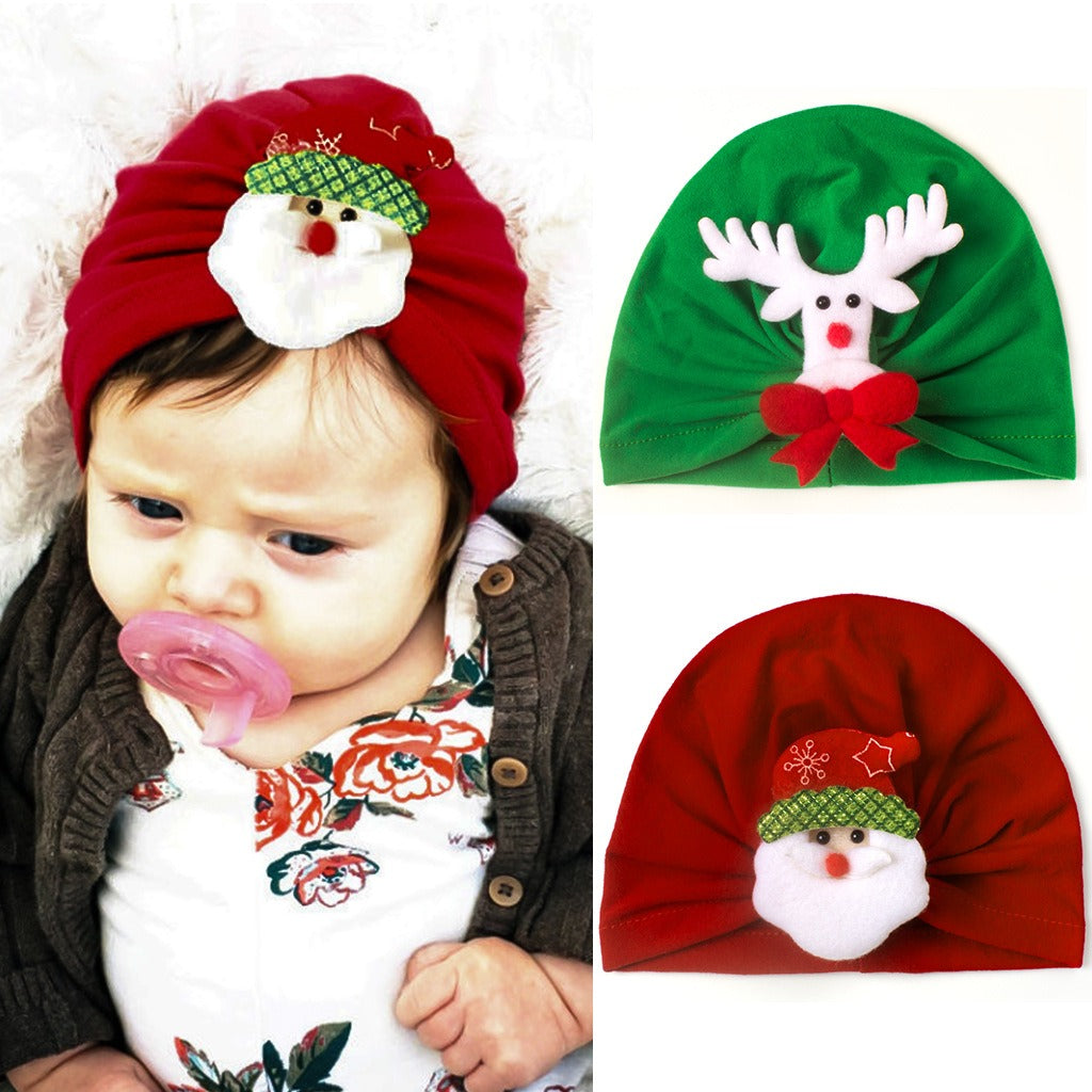 Hat Newborn Christmas Santa Hat Headdress Cozy Hat Infant Head Accessories New Year Holiday Party Hat Props 1
