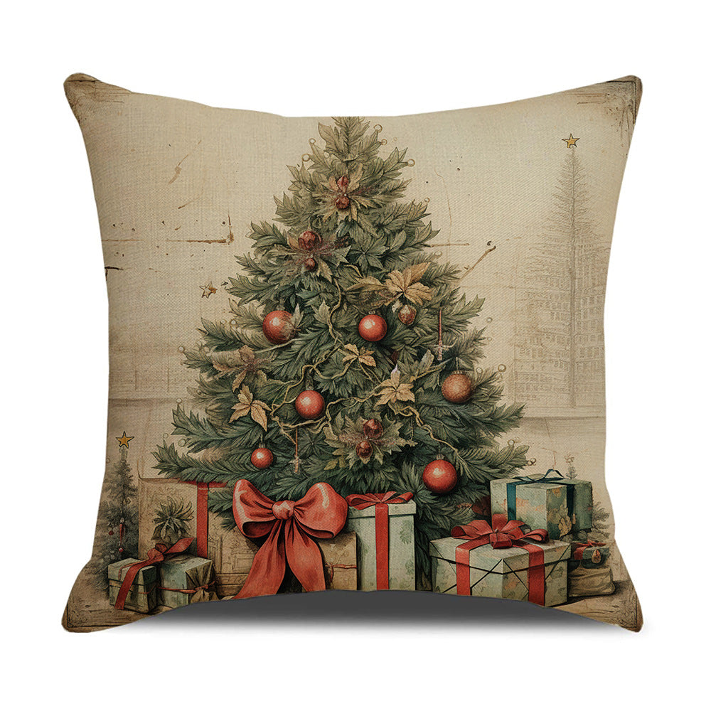 Nordic style Santa Claus Pillow Cover Christmas Tree Decoration Sofa Cushion Home Furnishings 5