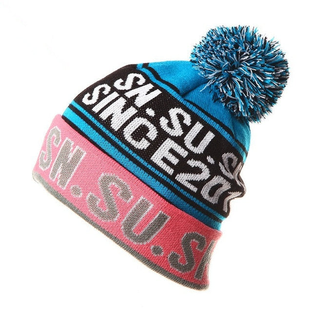 NEW Skiing Hats for Christmas  Women Warm Winter Knitting Skating Skull Cap Hat Beanies Turtleneck Caps Ski Cap Snowboard Hat 7