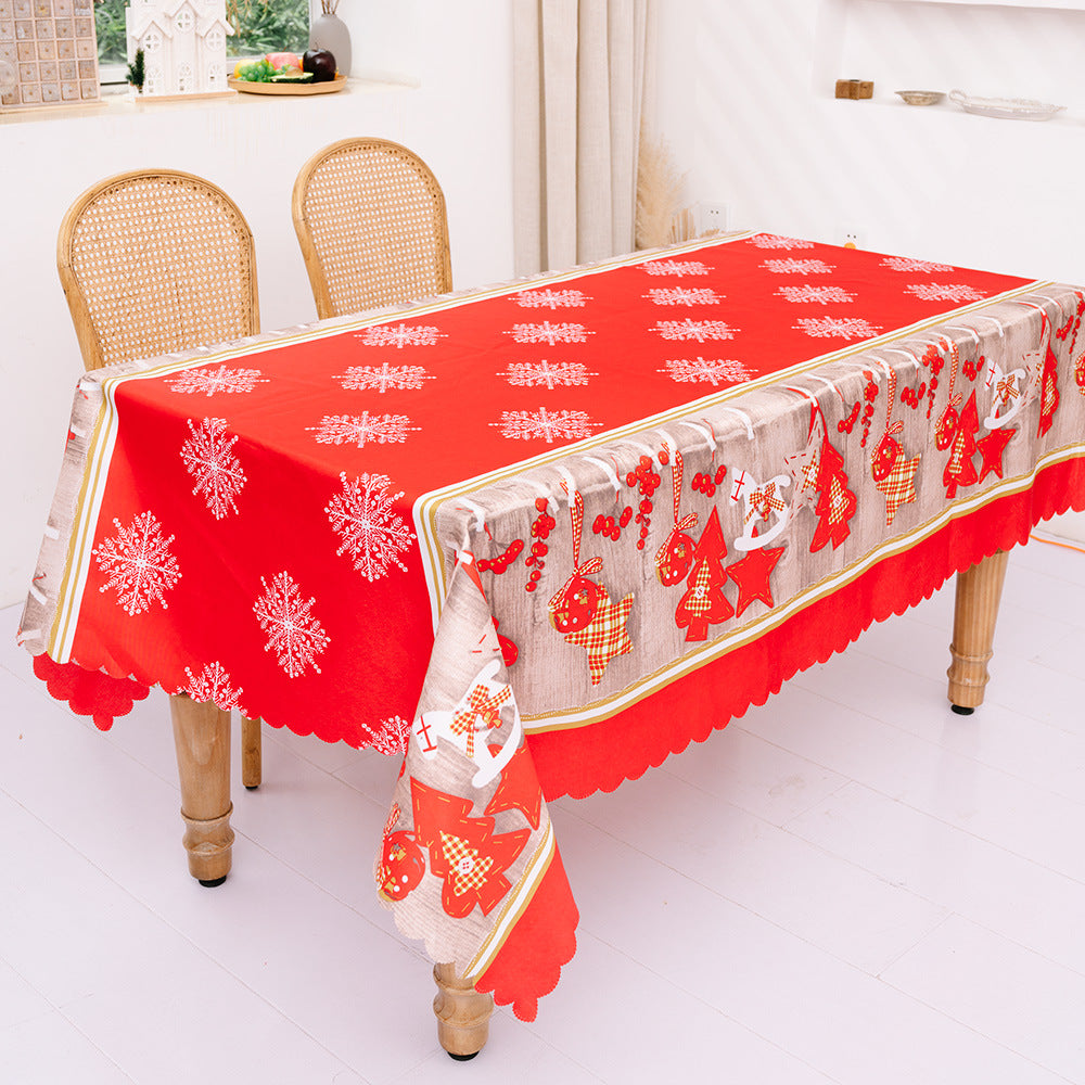 Christmas Decoration Creative Christmas Printed Tablecloth Table Flag Christmas Desktop Decoration Supplies 6