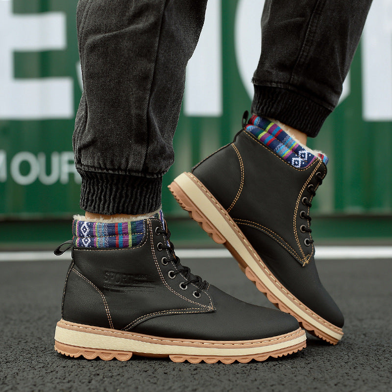 Business Soft Mens Boots Winter Shoes Waterproof Snow Boots With Warm Plush Winter Footwear Casual Boots Winter Hiking Boots Lining Outdoor Anti Slip Outdoor Sport Shoes 6