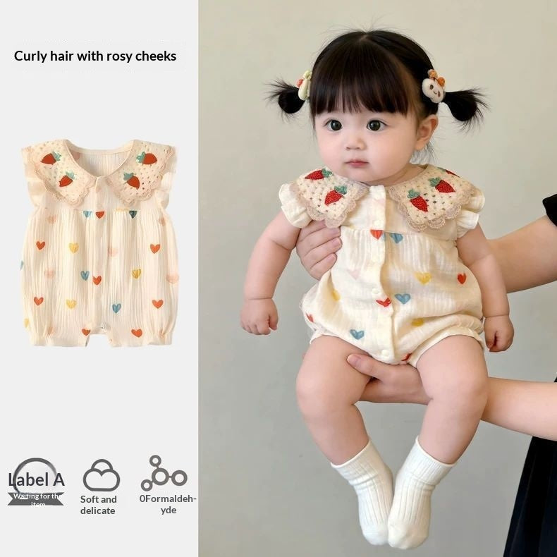 Summer Cotton Breathable Baby Onesie 1