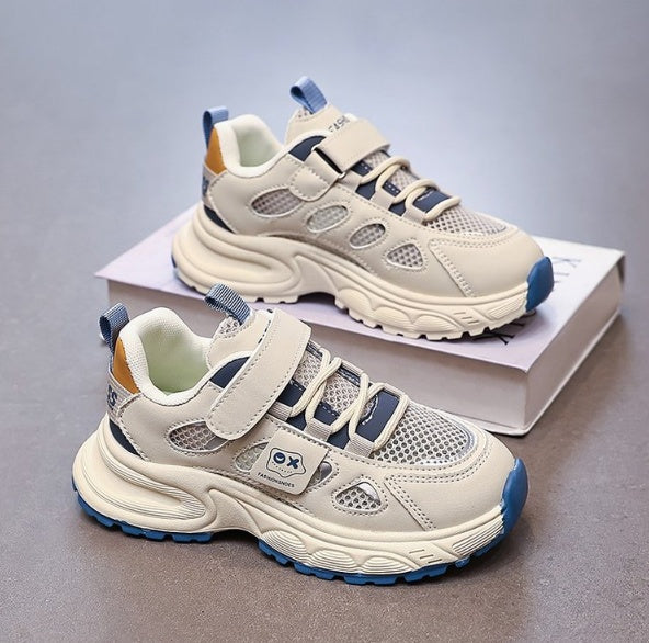 2026 Summer New Kids Mesh Breathable Sneakers, Boys Casual Dad Shoes For Middle And Big Kids 4