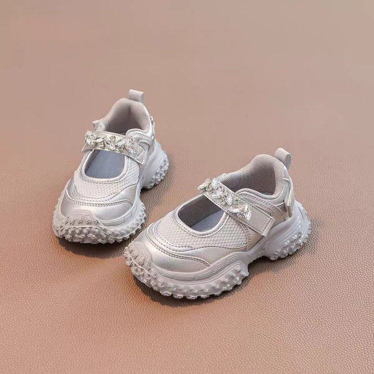 2026 New Summer Girls Sneakers, Breathable Mary Jane Shoes & Chunky Dad Casual Shoes For Big Kids 3