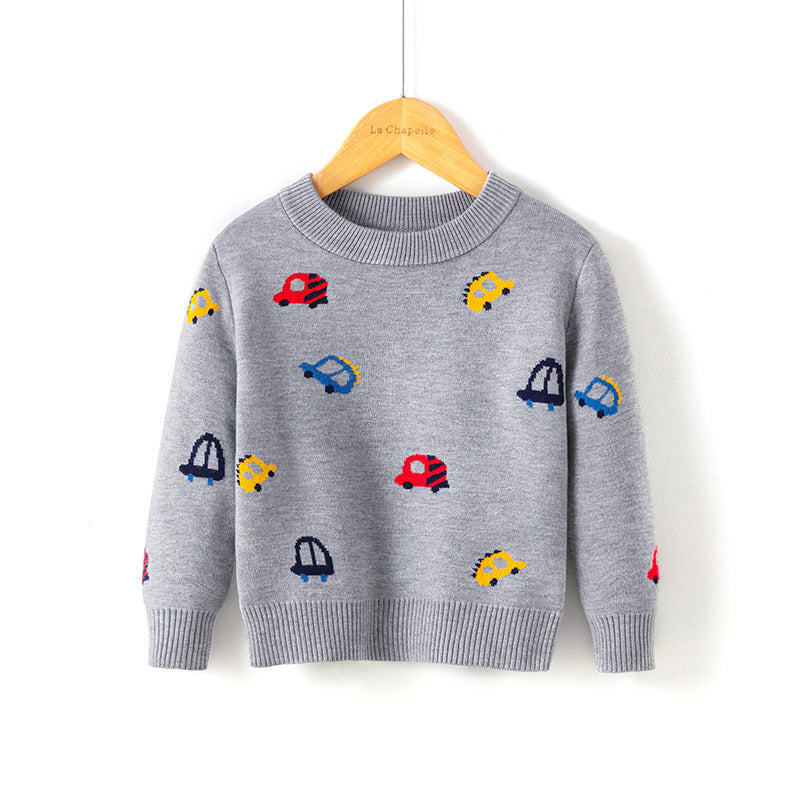 Cotton Double Layer Autumn Winter Christmas Long Sleeved Children's Sweater 7
