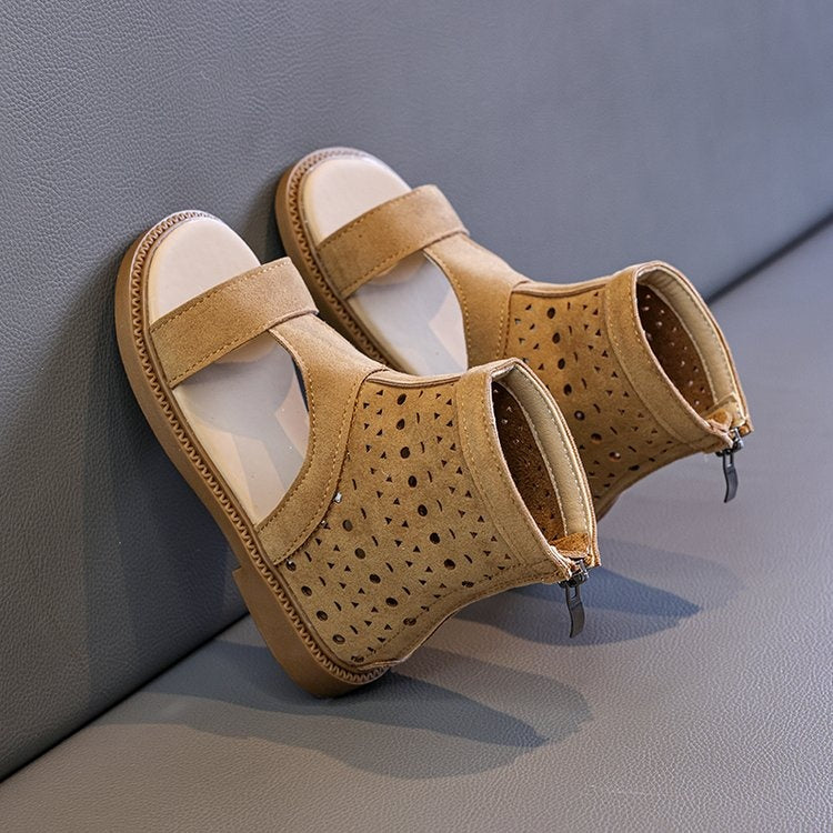 2026 Summer New Kids Shoes, Korean Style Hollow Out Sandals, Elegant Roman Fashion Sandals For Girls And Big Kids 3