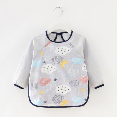 Baby Dinner Coverall Bib Spring And Autumn Long Sleeve Apron 4