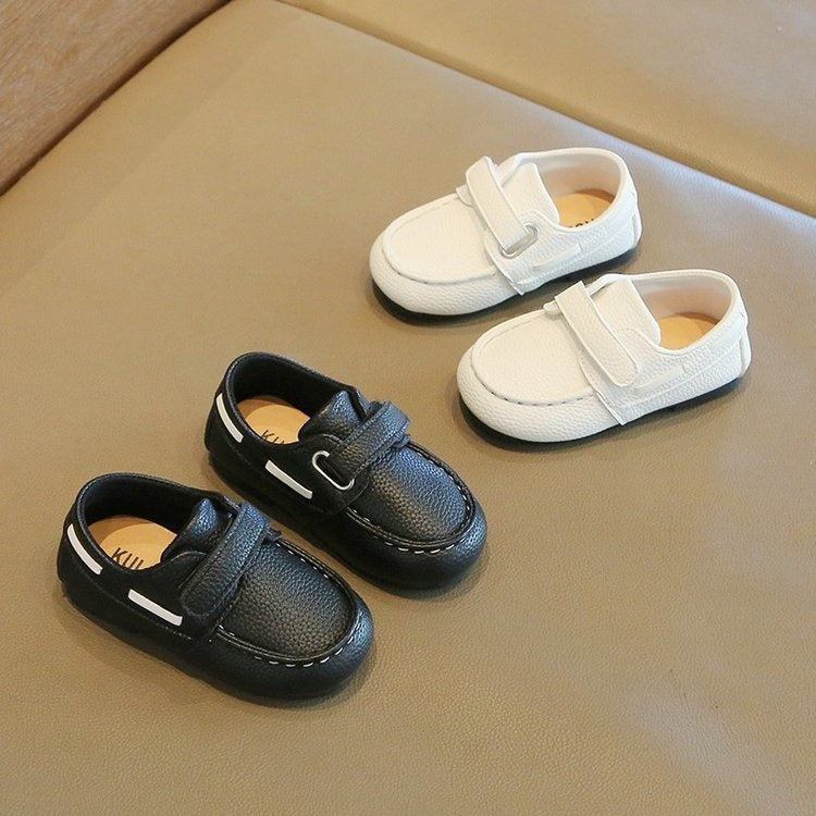 2026 New Autumn British Retro Kids Leather Shoes, Soft Sole Baby Casual Loafers Moccasin Shoes For Boys Toddlers 2