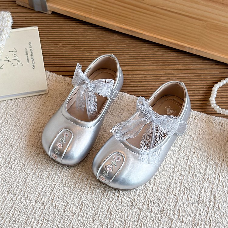 Western Style Leather Shoes, Retro Lace Mary Jane Shoes, Soft Soled Princess Single Shoes 3