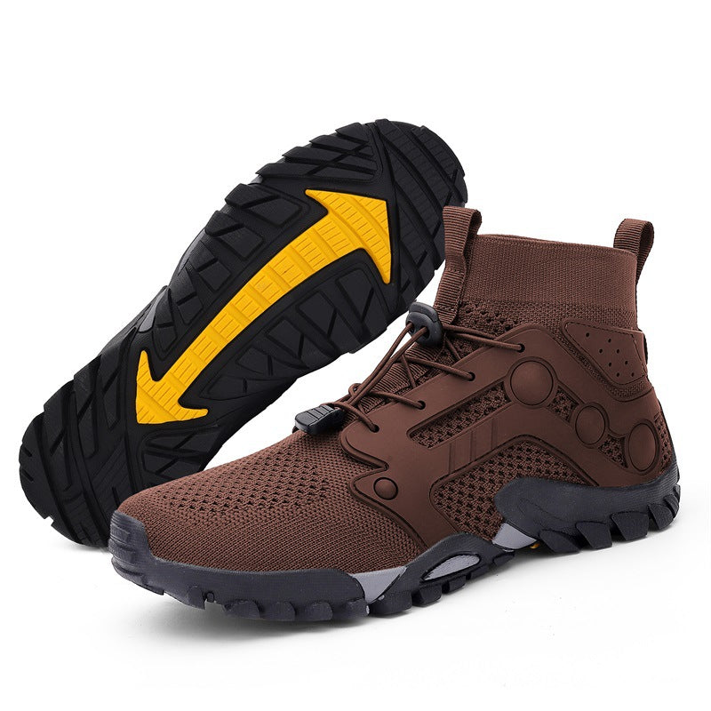 Outdoor Large Size Hiking Shoes Men's Lightweight High-top 6