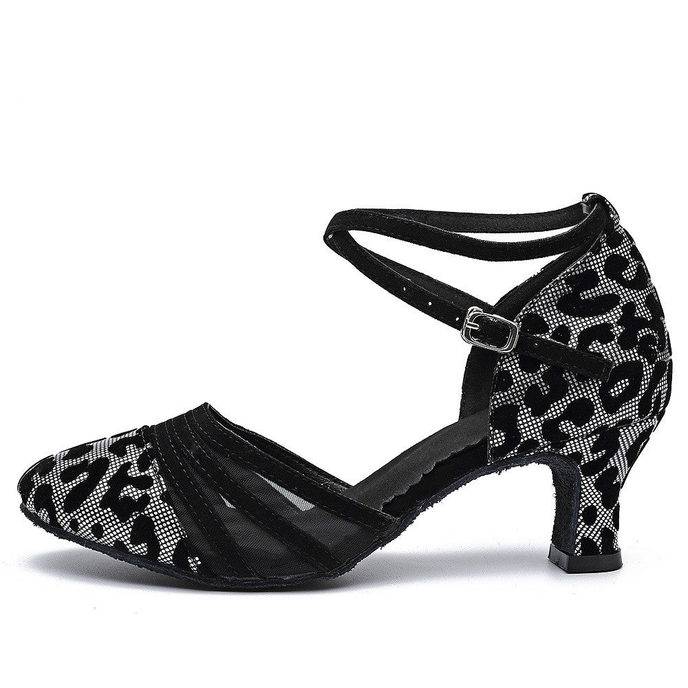Latin Dance Shoes Women's Mesh Dance Shoes Soft Bottom 3
