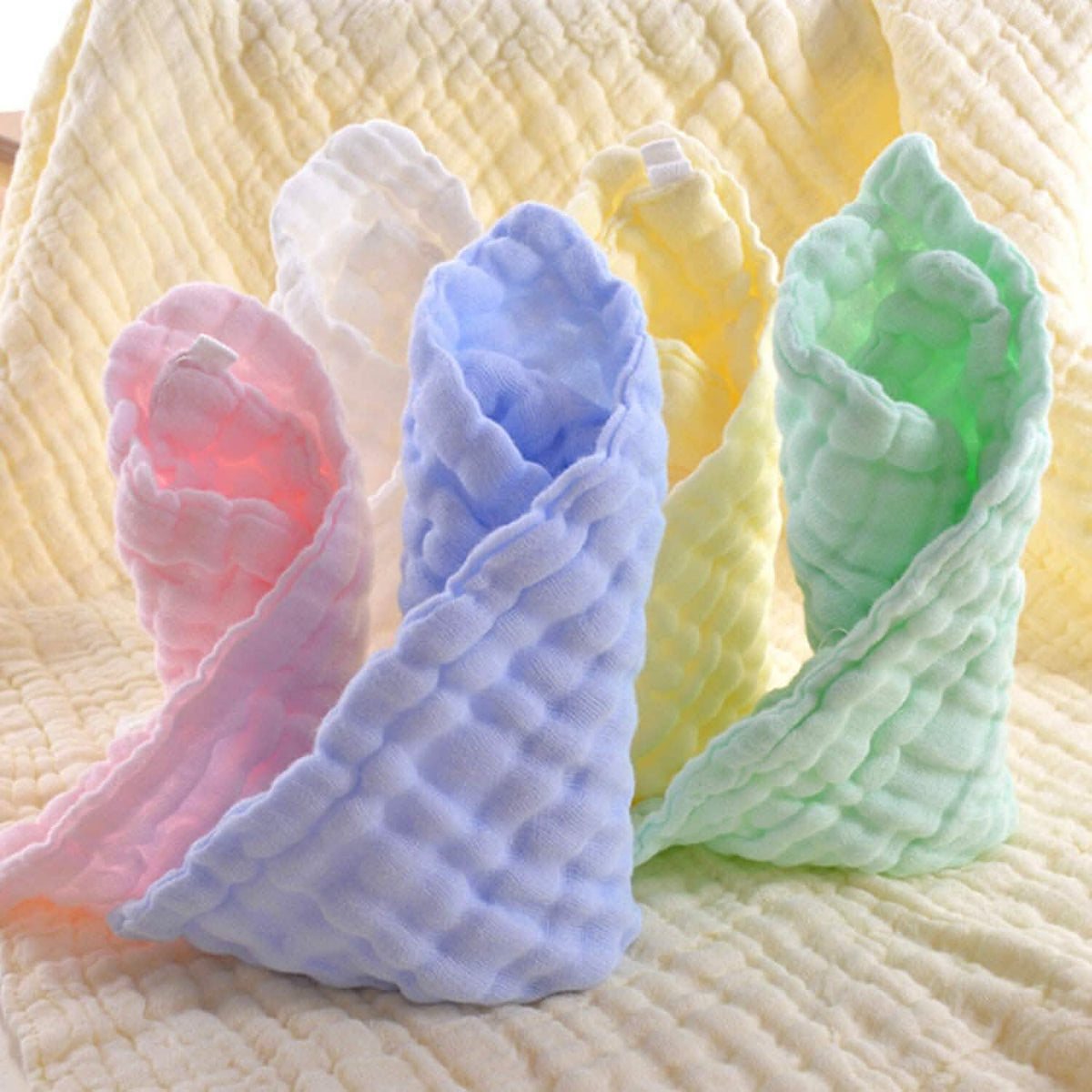 5-Pack: Baby Washcloths 8
