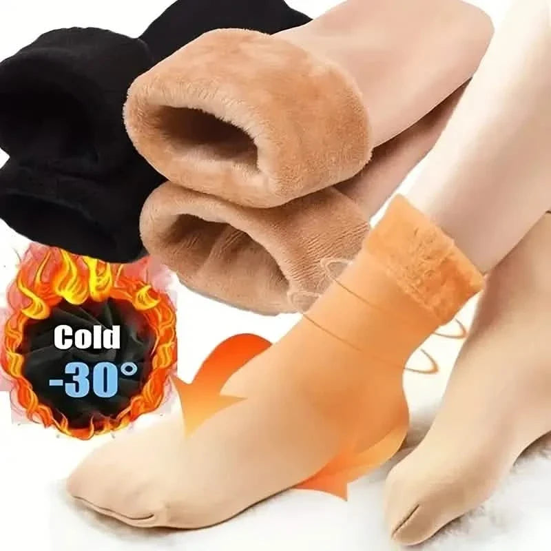 5-Pairs: Ultra-Soft Plush Lined Thermal Socks - Comfy Mid Tube Socks 6