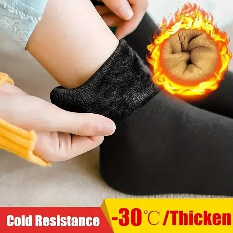 5-Pairs: Ultra-Soft Plush Lined Thermal Socks - Comfy Mid Tube Socks 8