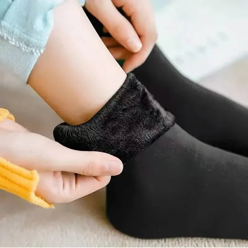 5-Pairs: Ultra-Soft Plush Lined Thermal Socks - Comfy Mid Tube Socks 1