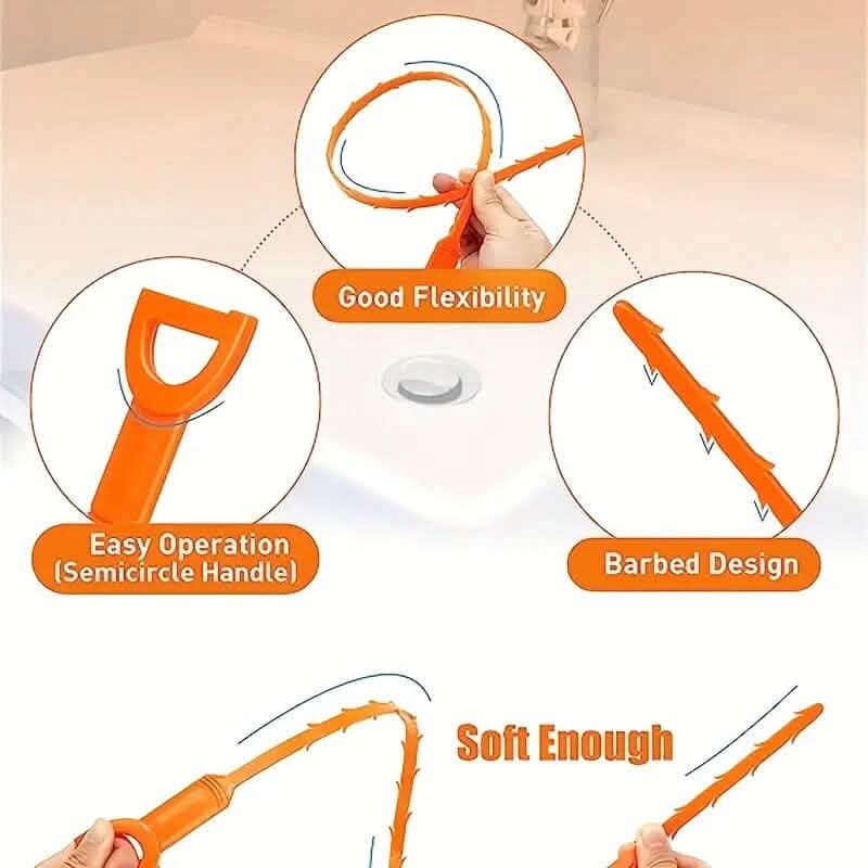 5-Pieces: Drain Clog Remover Tool 6