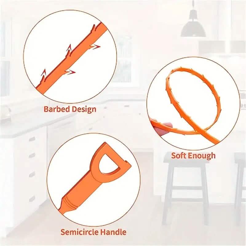 5-Pieces: Drain Clog Remover Tool 5