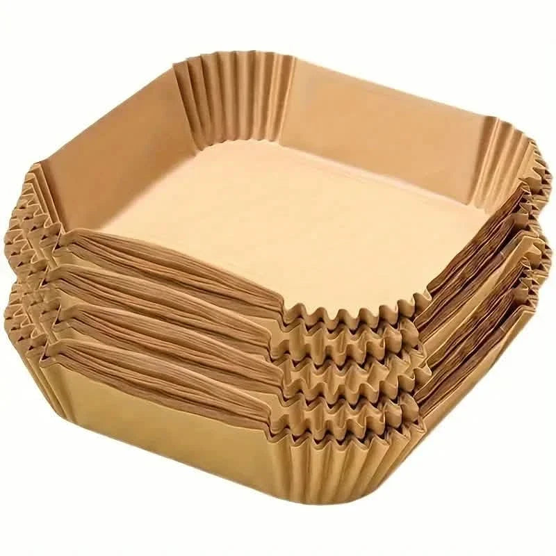 50-Pieces: Disposable Paper Liners For Air Fryer Suitable For 2 - 8 Quarts 1