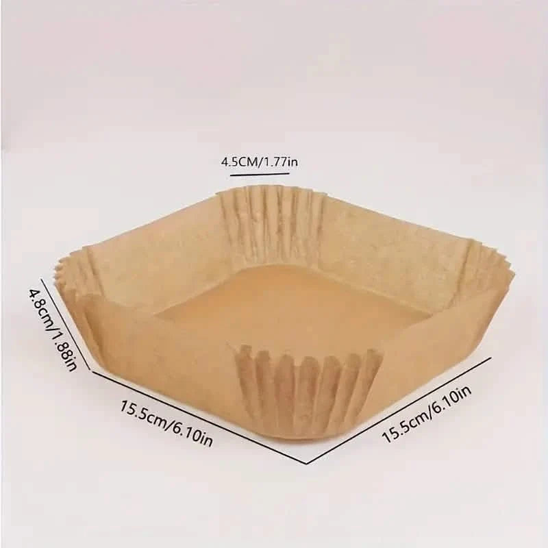 50-Pieces: Disposable Paper Liners For Air Fryer Suitable For 2 - 8 Quarts 8