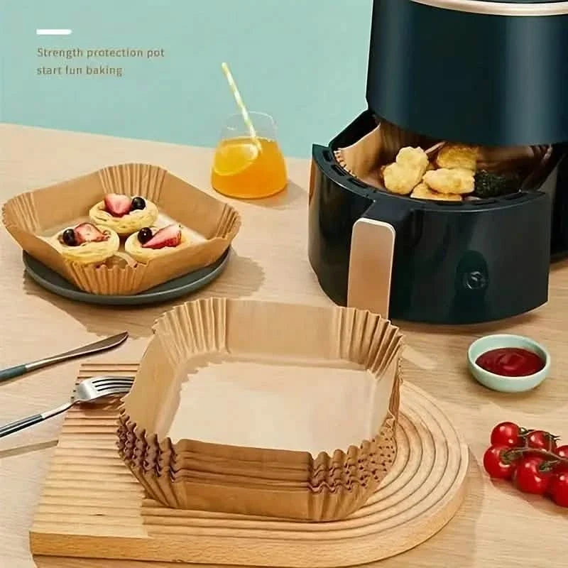 50-Pieces: Disposable Paper Liners For Air Fryer Suitable For 2 - 8 Quarts 7