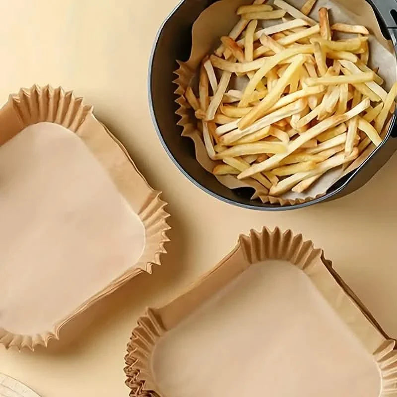 50-Pieces: Disposable Paper Liners For Air Fryer Suitable For 2 - 8 Quarts 4