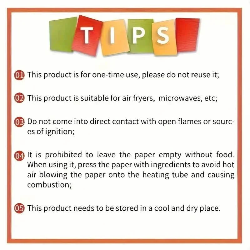 50-Pieces: Disposable Paper Liners For Air Fryer Suitable For 2 - 8 Quarts 9