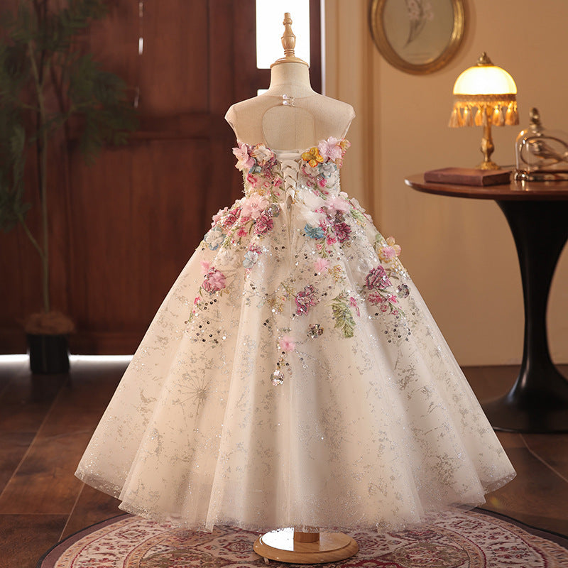 French-style Bohemian Floral Runway Princess Dress 4