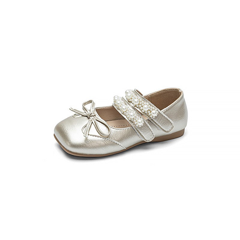 2026 Spring Summer New Girls Leather Shoes, Bow Decor Kids Princess Shoes, Breathable Soft Sole Performance Flats For Baby Girls 5