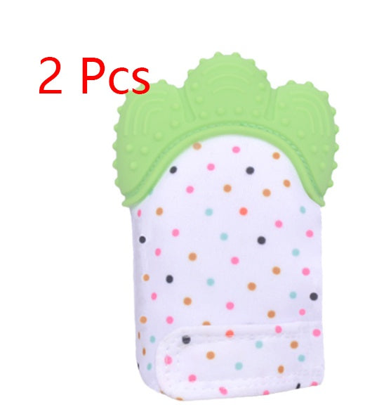 Baby teether baby anti-bite silicone molar gloves children's sound toys 24