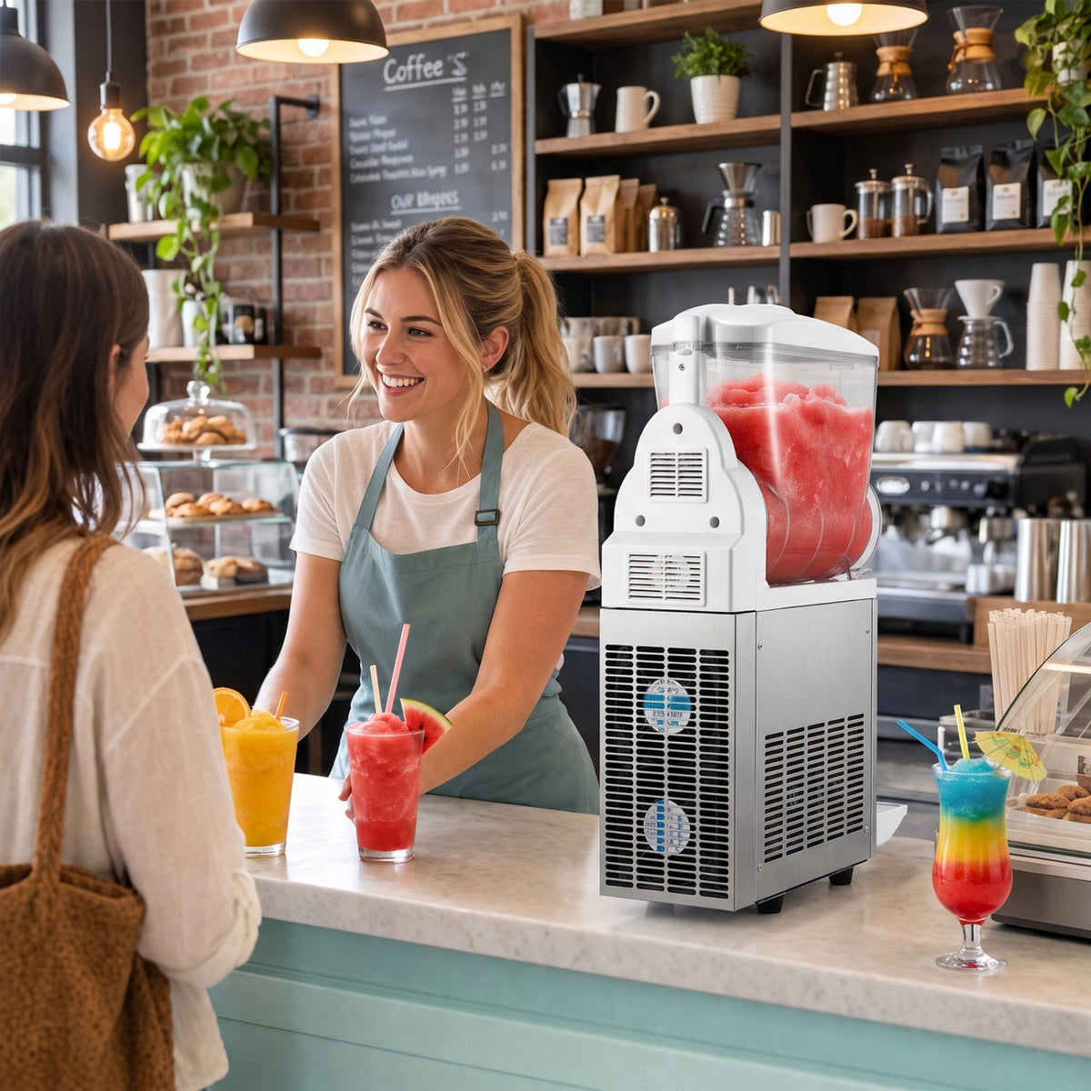 Commercial Slushy Machine 15L Single Tank 550W Freezer 2