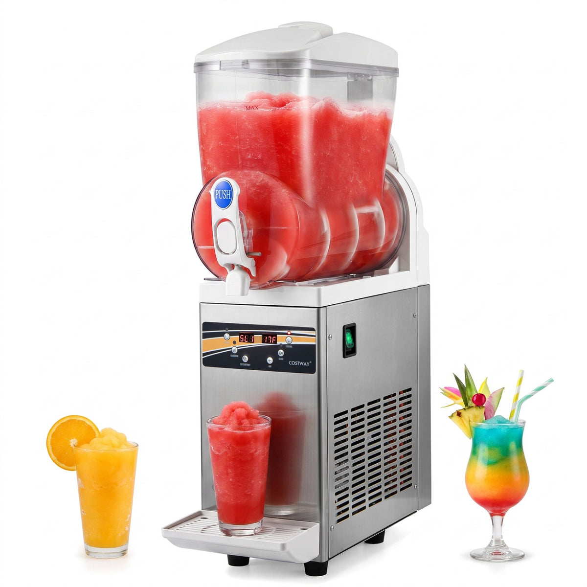 Commercial Slushy Machine 15L Single Tank 550W Freezer 3