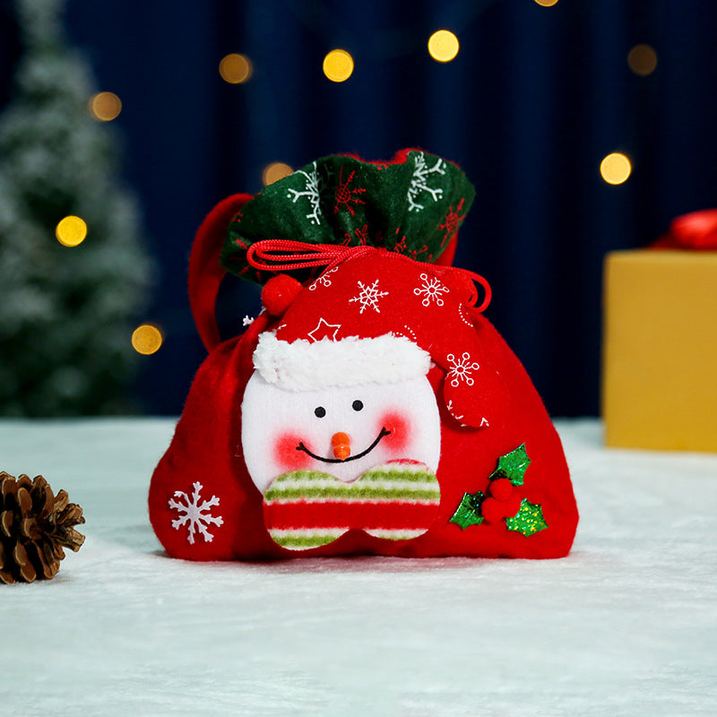 Christmas Creative English Apple Bag Santa Claus Children's Gift Bag Candy Bag Christmas Gift Christmas Bag Bundle 2