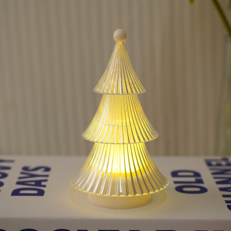 Christmas Decoration Crystal Christmas Tree Candle Light Desktop Ornament Atmosphere Small Night Light Ins Decorative Atmosphere Light 7