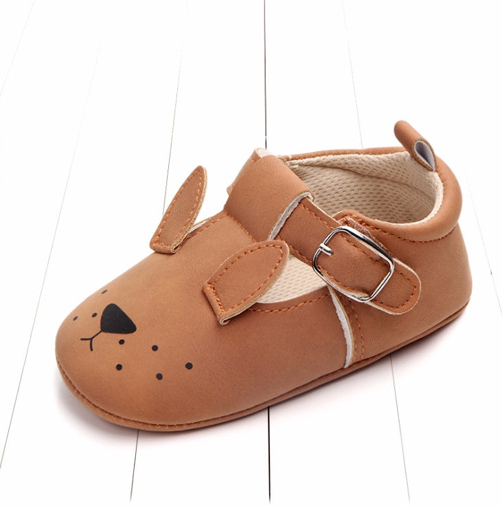 Spring and autumn cartoon animal baby shoes matte leather non-slip soft bottom baby shoes wholesale 0884 15