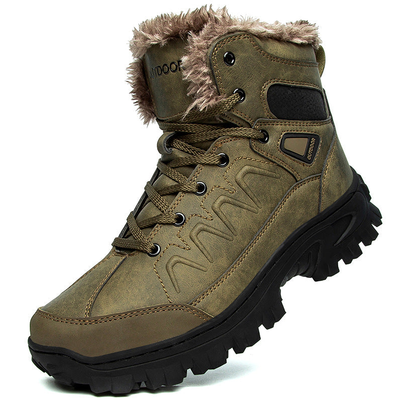 Men's Plus Size Warm High Top Outdoor Cotton Shoes 9