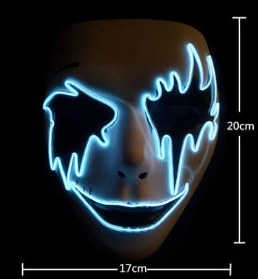 Halloween Skeleton Mask LED Glow Scary EL-Wire Mask 3