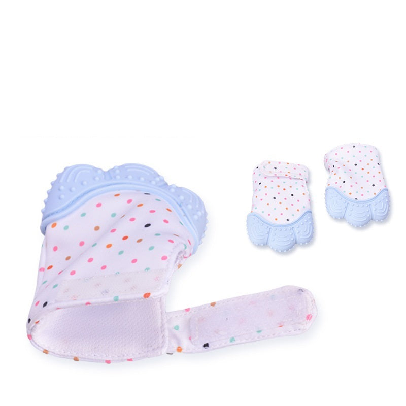 Baby teether baby anti-bite silicone molar gloves children's sound toys 3
