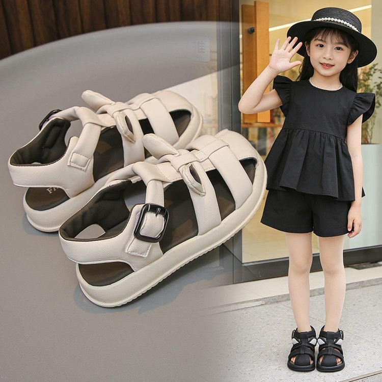 2026 New Summer Korean Style Closed Toe Girls Sandals Fashion Casual Student Shoes Wholesale 2