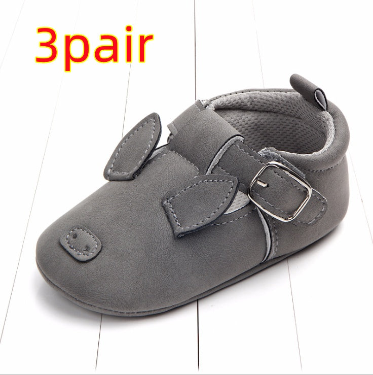 Spring and autumn cartoon animal baby shoes matte leather non-slip soft bottom baby shoes wholesale 0884 12