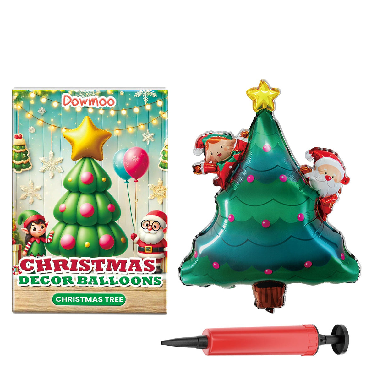 Christmas Balloons,Balloon Standing Santa Claus Reindeer Christmas Tree Event Atmosphere Arrangement 1