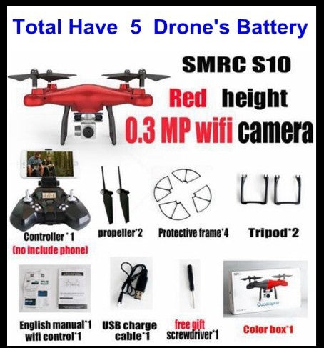 Sales Promotion WiFi 2MP Camera With S10 SMRC FPV Quadcopter Drone Helicopter UAV Micro Remote Control Toy RACER KIT Aircraft 27