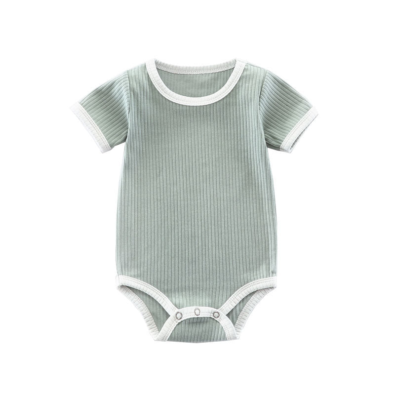 Summer Romper Baby Wrapping Clothes Pit Strip Ribbed Baby Onesie 10