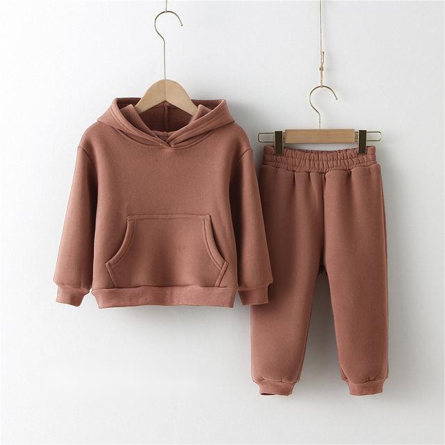 Children Clothes Kids Suit Warm Sweater Girl Fleece Hoodies 5