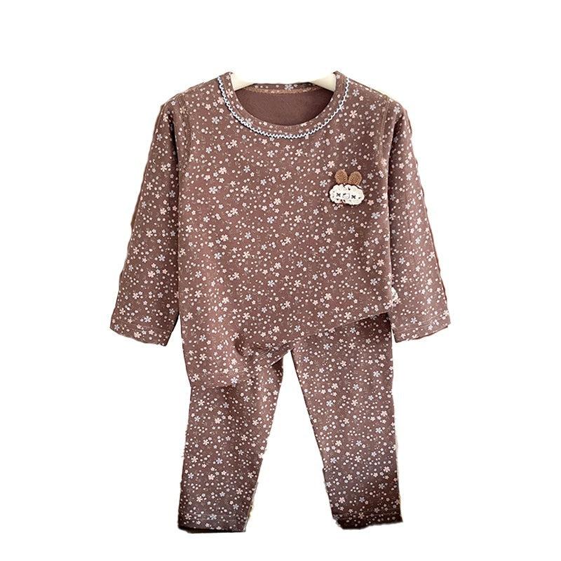 SpringAutumn Boneless Boys And Girls Autumn Top And Pants Set 7A Antibacterial Underwear Set 5