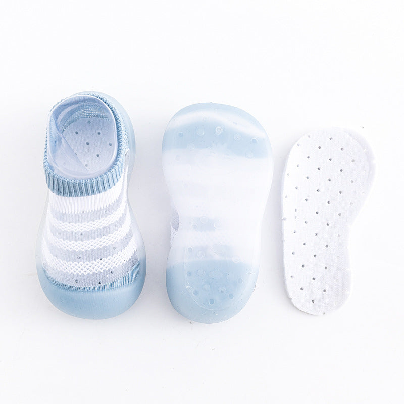 Baby Ice Silk Non-slip Socks Shoes Soft Bottom Breathable 3