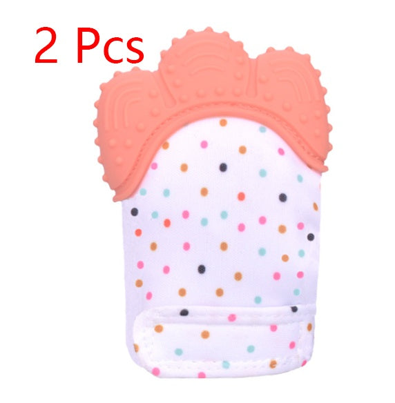 Baby teether baby anti-bite silicone molar gloves children's sound toys 35