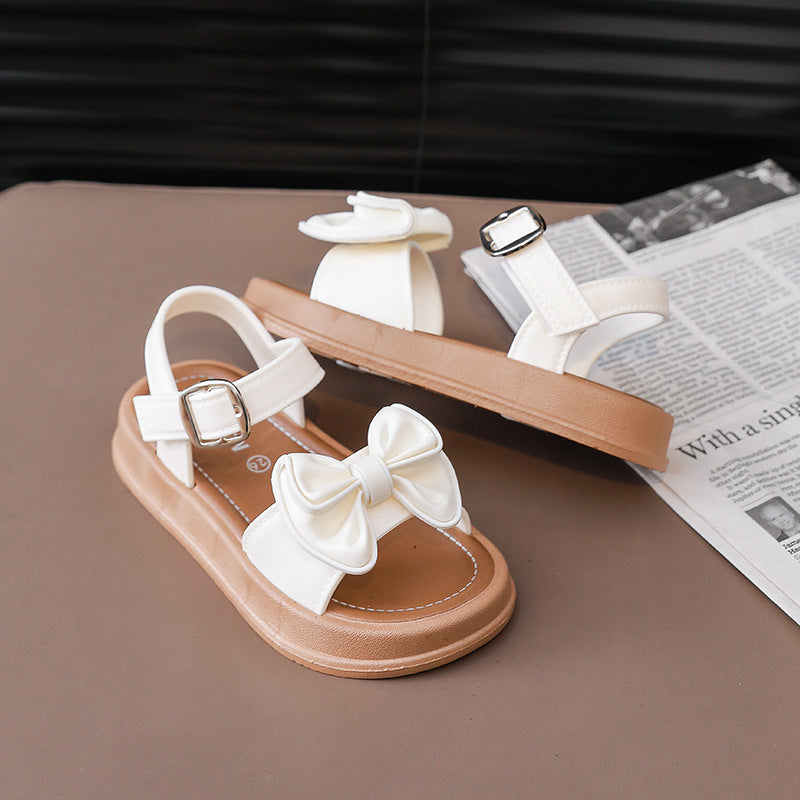 Girls Bow-Knot Non-Slip Velcro Sandals 3